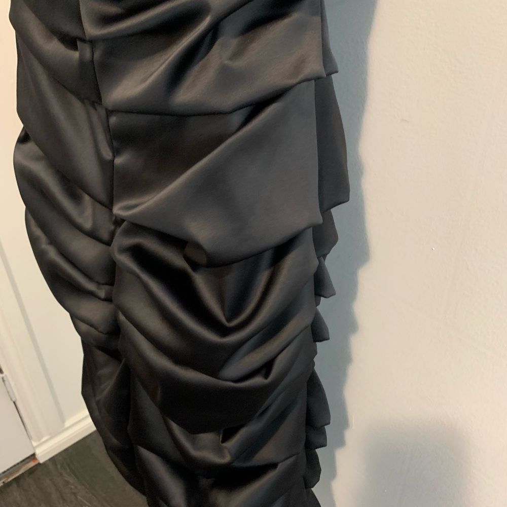 Vintage 90s Classic Le Chateau Sleek Black Cocktail Dress - Picture 11 of 16